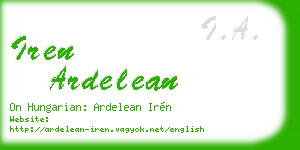 iren ardelean business card
