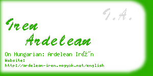 iren ardelean business card